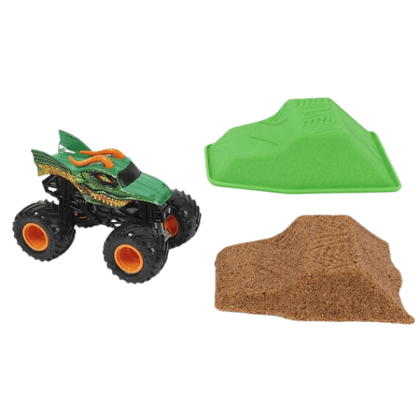 Monster Jam Vehículo Dragone + Kinetic Sand-1