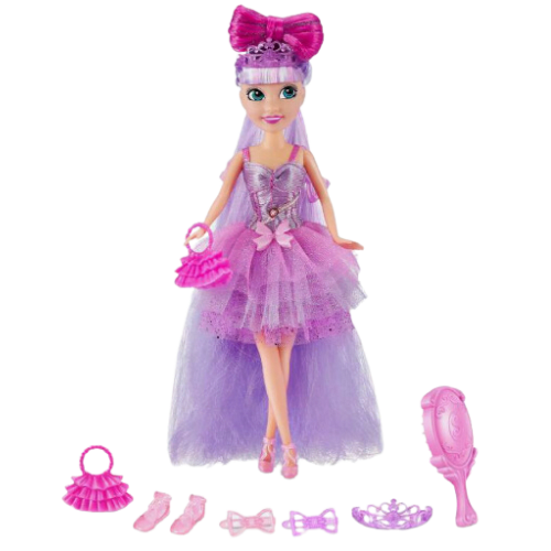Muñeca Peinados Soñados 5 Surprises! Pelo Lila Sparkle Girlz -0