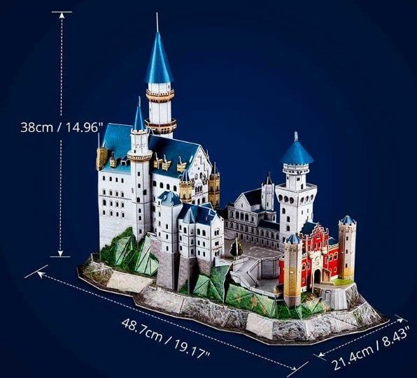 Puzzle Neuschwanstein Castillo Led 128 Piezas-1