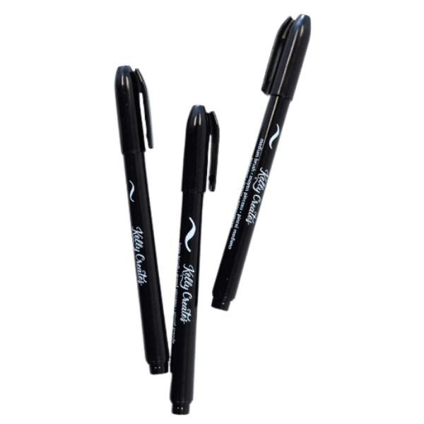 Kelly Creates Plumones Brush Negros C/Punta Pincel 3 Piezas Lettering-2