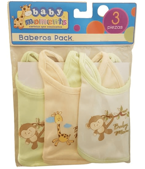 Baberos Estampados Amarillo Pack 3ú.-0