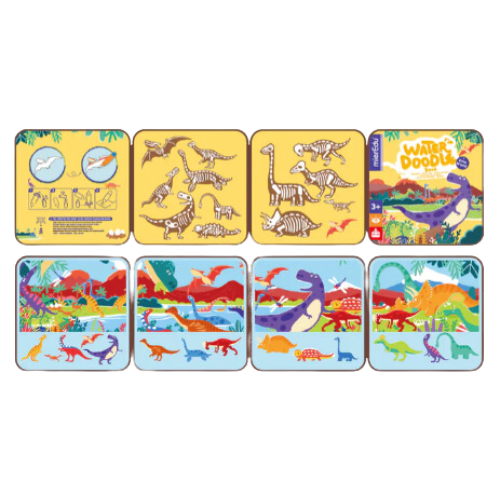 Libro para Pintar con Agua Mundo Dinosaurios-1