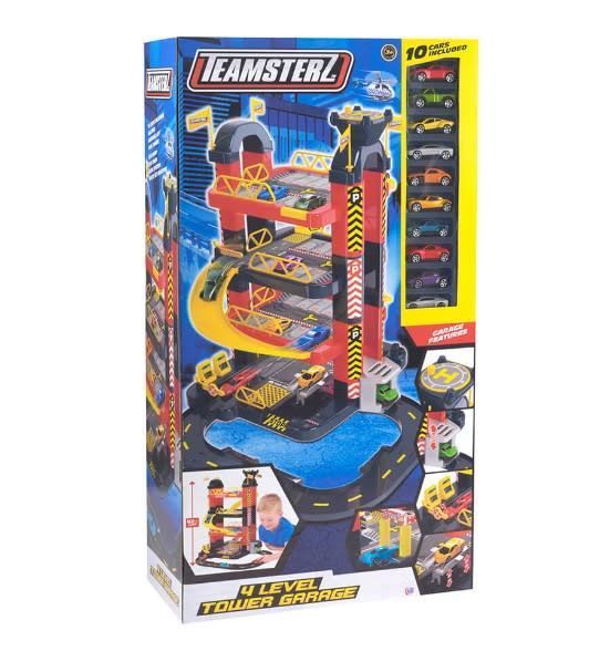 Teamsterz Garage 4 Niveles Incluye 10 Autos-0