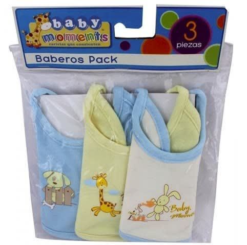 Baberos Pack Celeste 3ú.-0