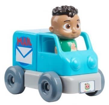 Cocomelon Vehículo Build a Car 4 Piezas Cody Mail Truck-0