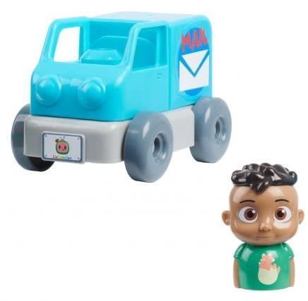 Cocomelon Vehículo Build a Car 4 Piezas Cody Mail Truck-1