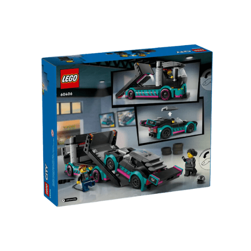 Lego City Auto de Carreras y Camión de Transporte 328 Piezas 60406-2