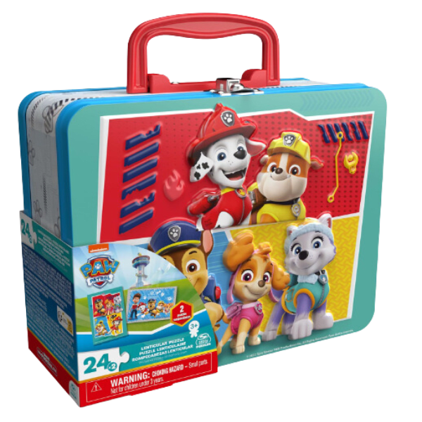 Paw Patrol Lonchera Metálica + 2 Puzzle Lenticular 24 Piezas-2