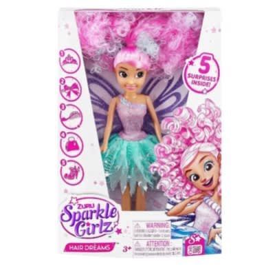Muñeca Sparkle Girlz Peinados Soñados 5 Surprises! Pelo Rosado-1