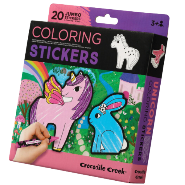 Stickers para Colorear Unicornios +5 Crayons + Scene-0