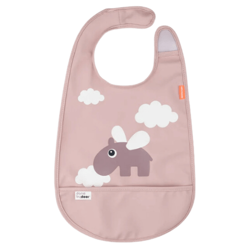 Babero Con Velcro Happy Clouds Rosa-0