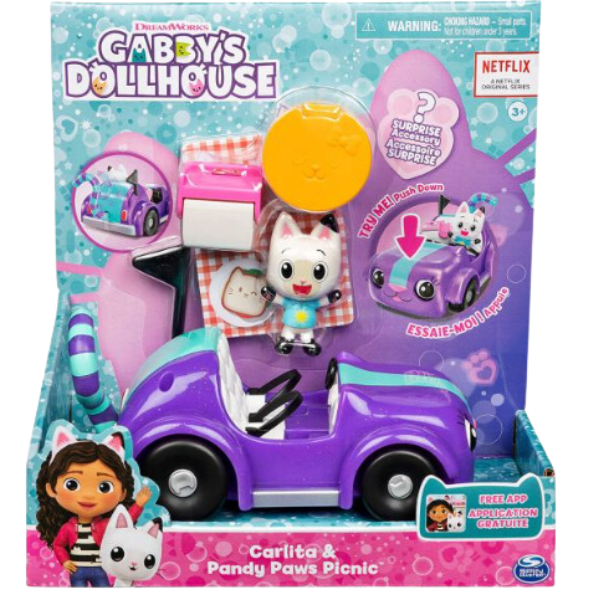 Dream Works Gabby´S DollHouse Auto Picnic Carlita & Pandy Paws-0