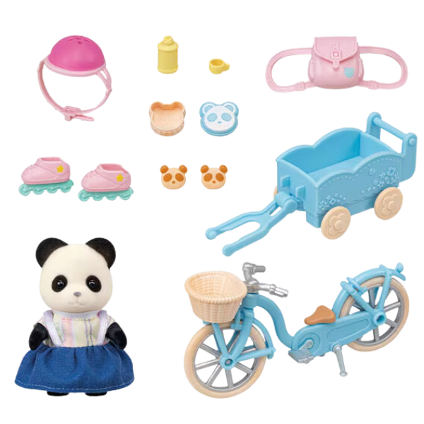 Sylvanian Families Cycle & Skate Set-Panda Girl-5652-0
