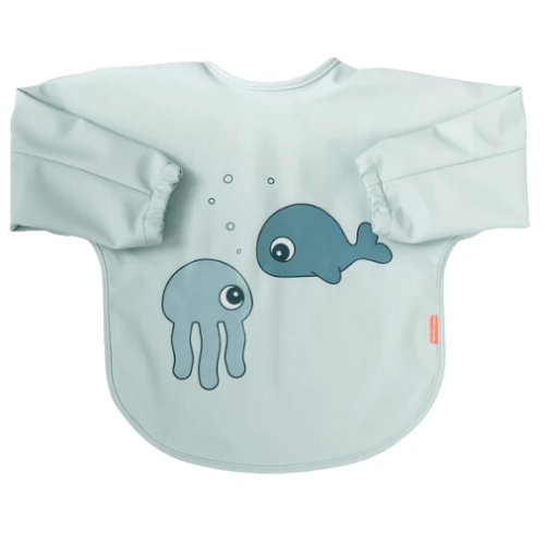 Babero Grande C/Mangas Sea Friends 6-18 Meses Azul-0
