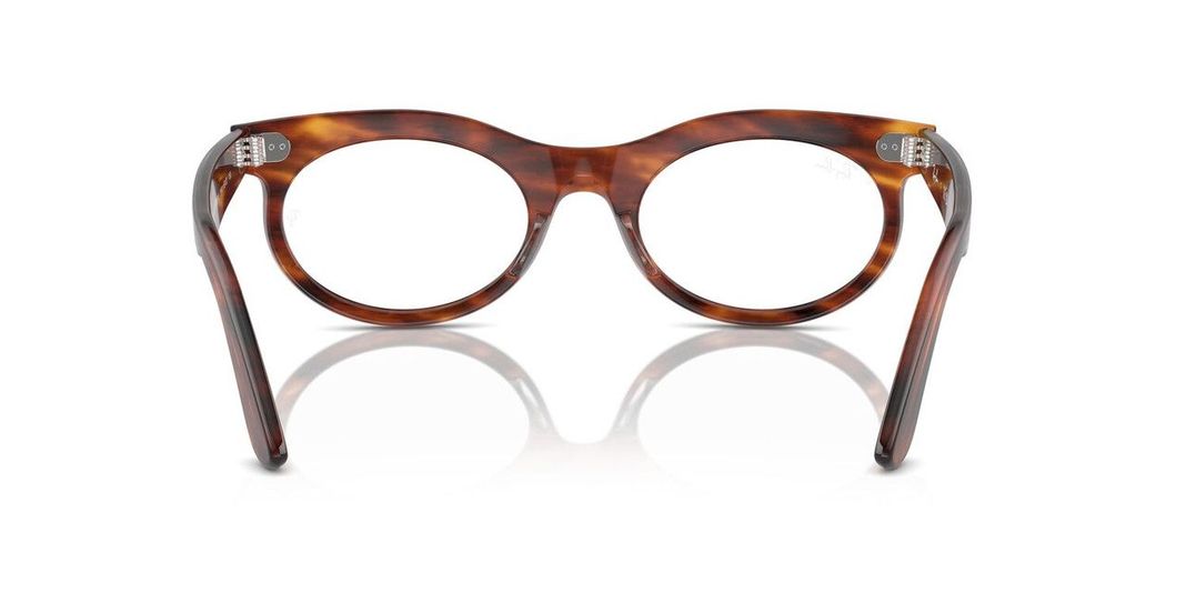 Lentes Ópticos Ray-Ban RX2242V Wayfarer Oval Havana Unisex-3