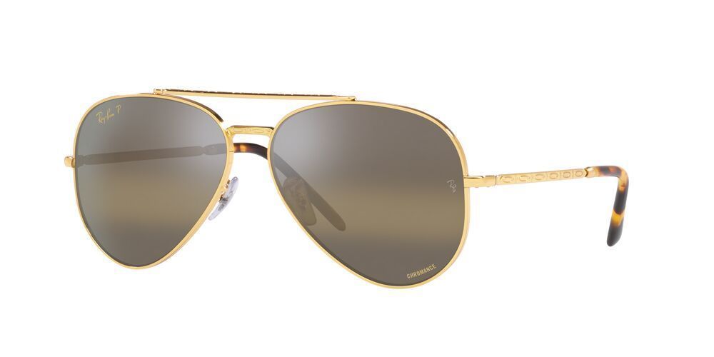 Lentes De Sol Ray-Ban RB3625 New Aviator Dorado-1
