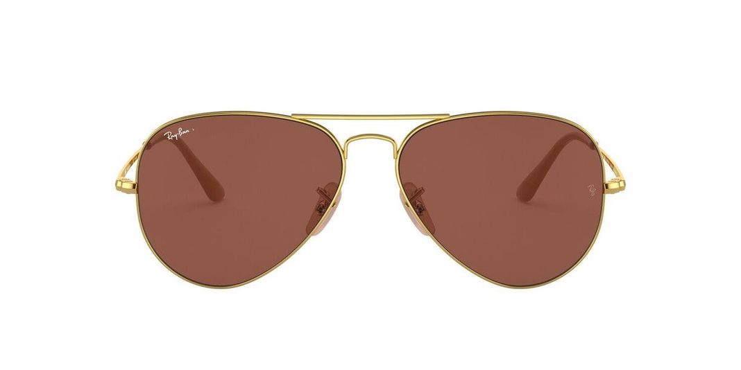 Lentes De Sol Ray-Ban RB3689 Aviator Metal Ii Dorado Unisex-0
