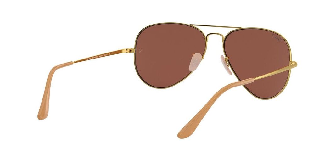 Lentes De Sol Ray-Ban RB3689 Aviator Metal Ii Dorado Unisex-4