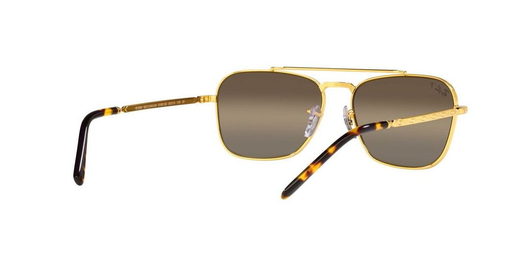 Lentes De Sol Ray-Ban New Caravan RB3636 Dorado Unisex-4