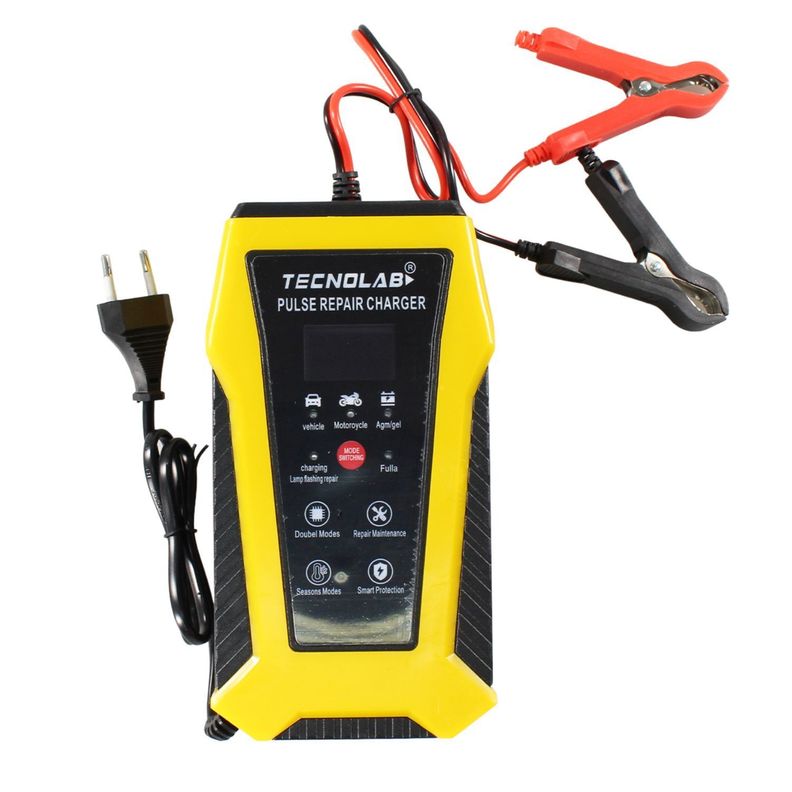 Cargador 12V Auto y Moto 6A Rapido y Seguro - PS