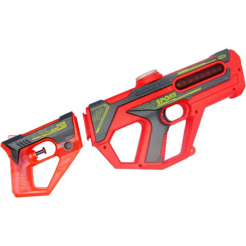 Escopeta Pistola Lanza Agua 2 en 1 Recargable Rojo - PS-0