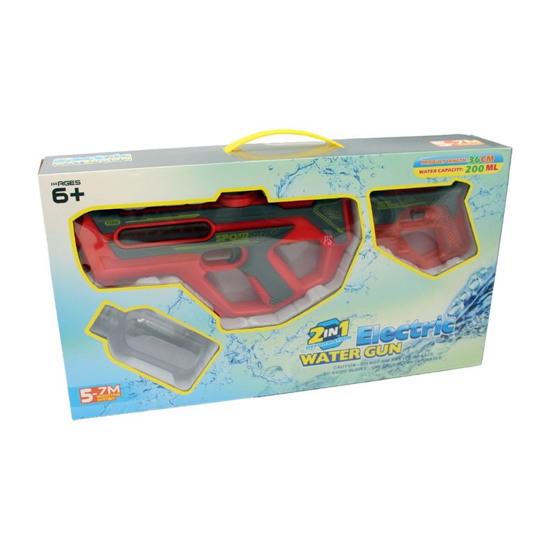 Escopeta Pistola Lanza Agua 2 en 1 Recargable Rojo - PS-3
