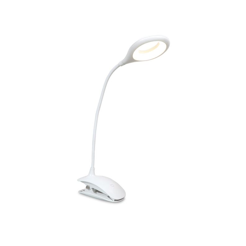 Lampara De Escritorio Clip Flexible Conexion Usb - PuntoStore Blanco