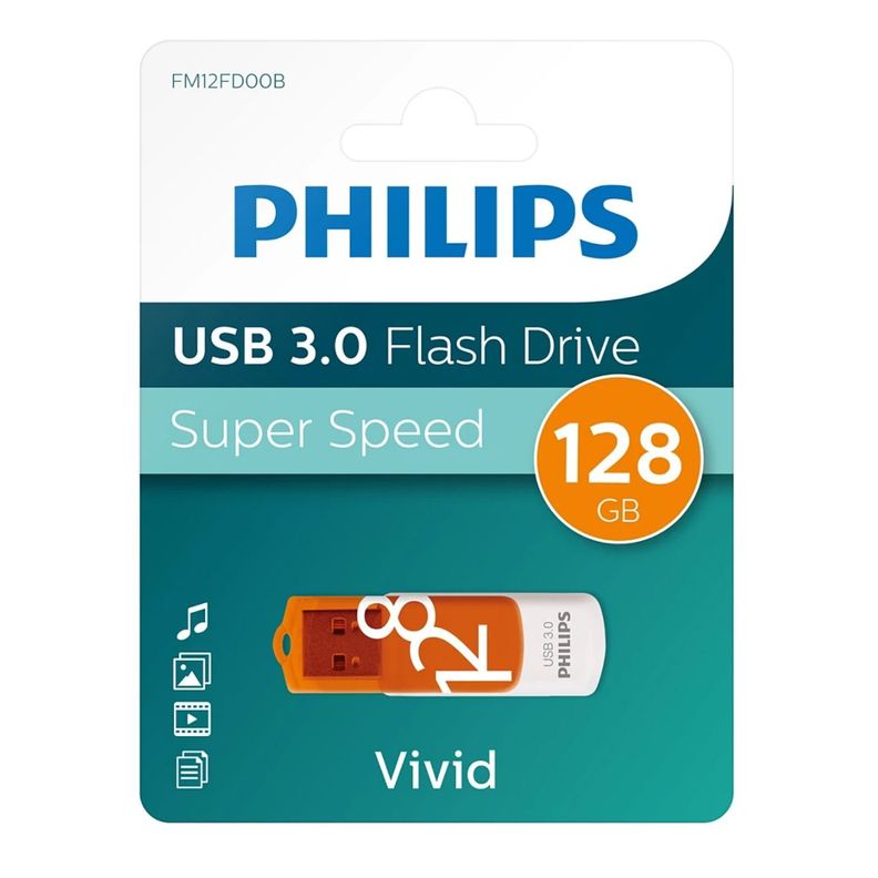 Pendrive 128gb Philips Vivid Usb 3.0 FM12FD00B - PS-0