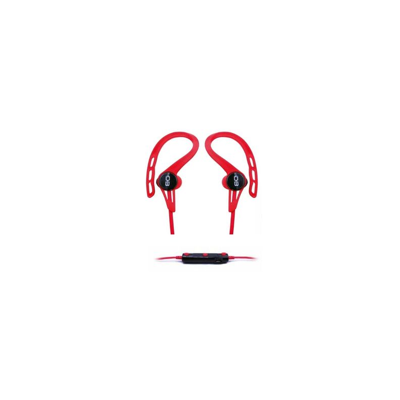Audífonos Deportivos Bluetooth Cable Plano Color Rojo - PuntoStore-0