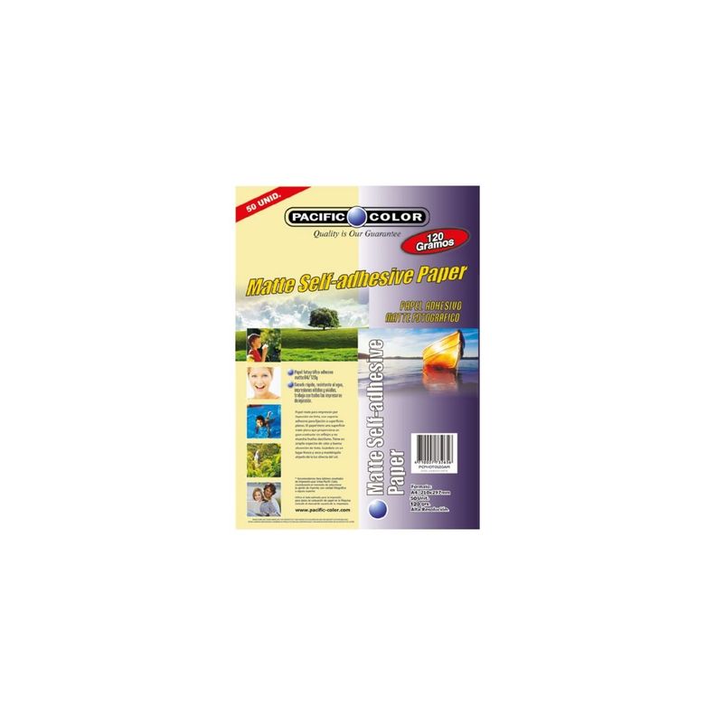 50 Hojas Papel Mate Adhesivo A4 120grs - PuntoStore-0