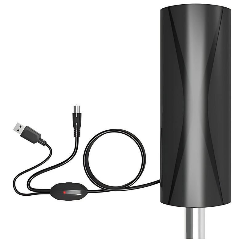 Antena TV Digital 25-30dB Amplificada Cable 5mts - PS-0