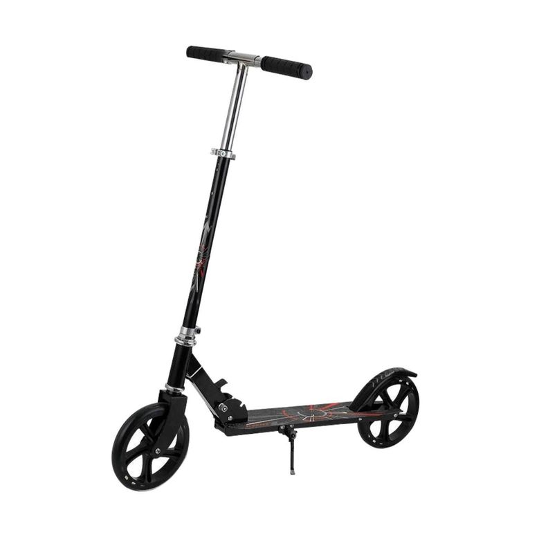 Scooter De 2 Ruedas Plegable Aluminio Color Negro - PS-0