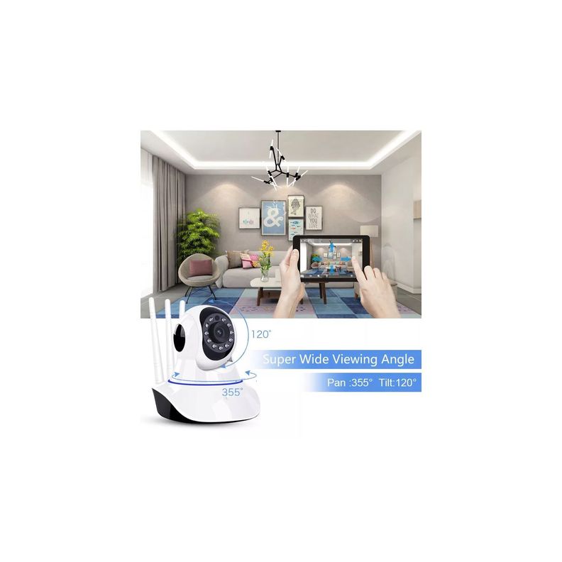 Cámara De Seguridad Wifi Hd Motorizada 360 Grados - Puntostore-2