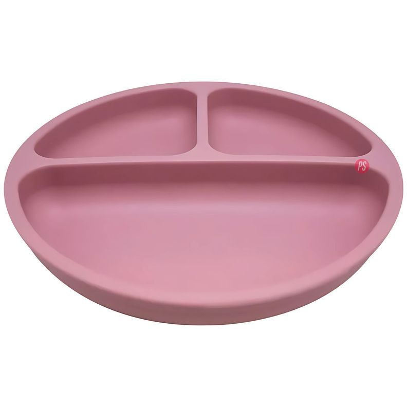 Plato Silicona Bebe Kido Ventosa y 3 Divisiones Colores - PS-1