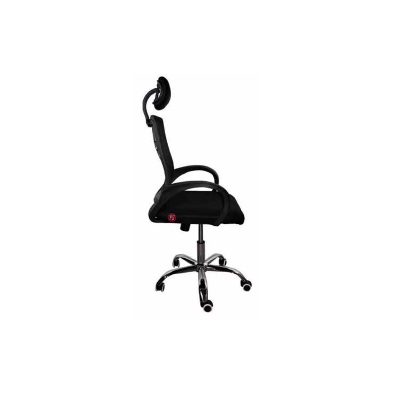 Silla De Oficina Con Apoya brazos Color Negro - PS-2