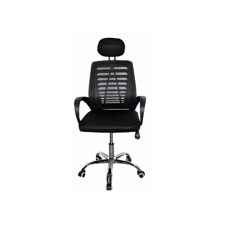 Silla De Oficina Con Apoya brazos Color Negro - PS-0