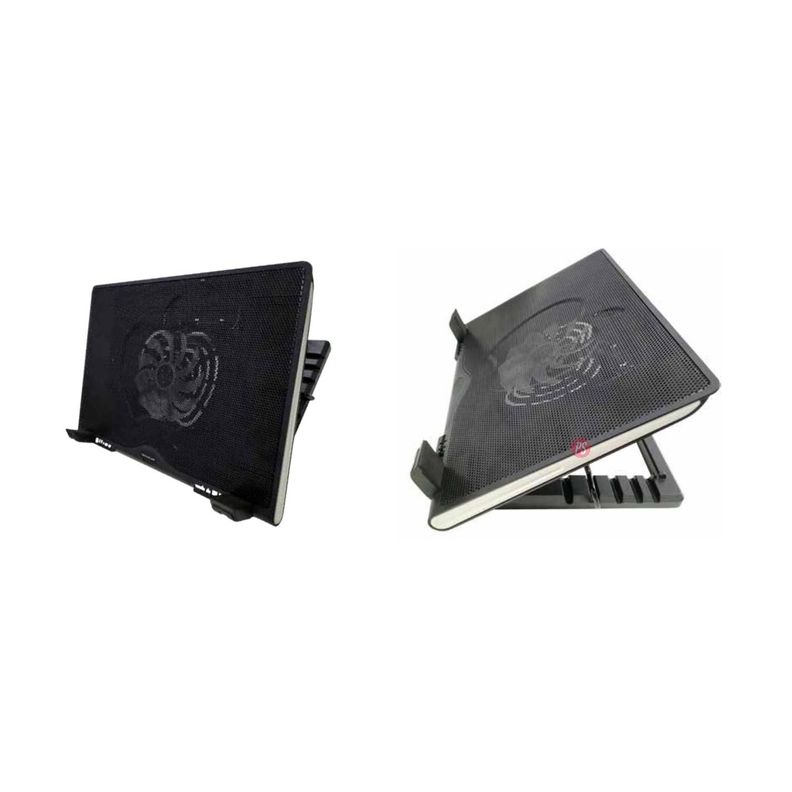Base Ventilador Notebook Ajustable Luz Azul - PS-2
