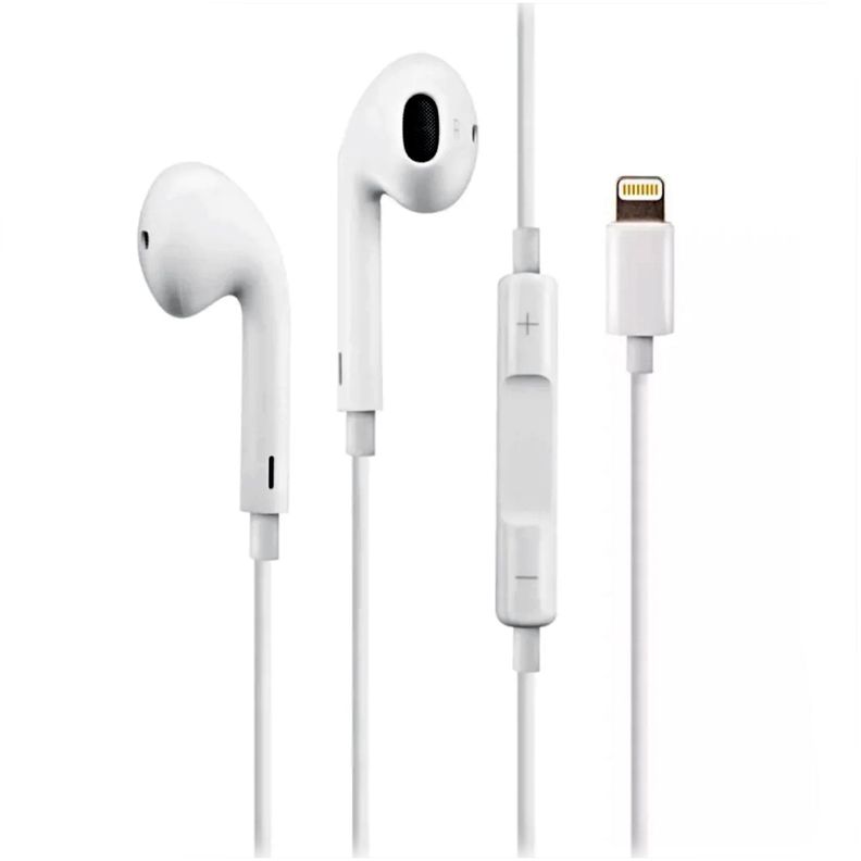 Audífonos Compatible Iphone Con Conector Lightning Blanco - Ps-0