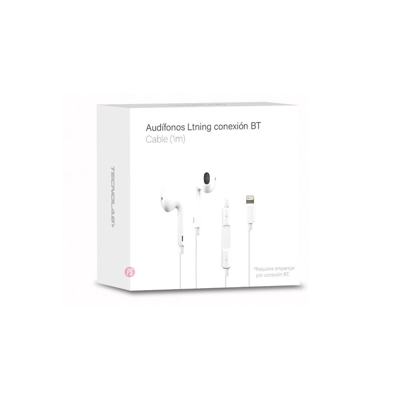 Audífonos Compatible Iphone Con Conector Lightning Blanco - Ps-3