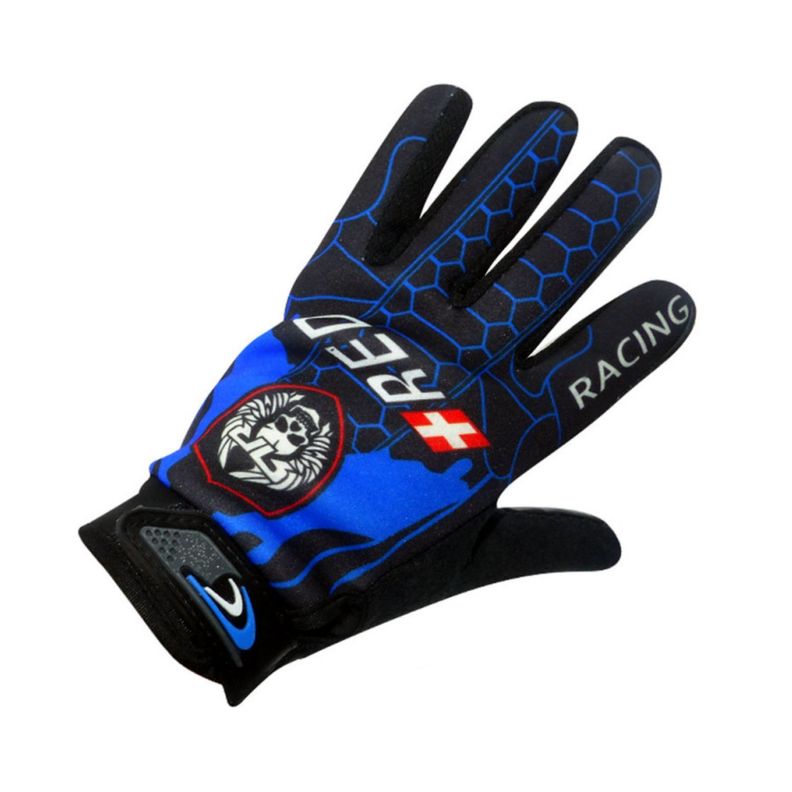 Guantes Deportivos Para Moto Con Agarre Diseno Azul - PS
