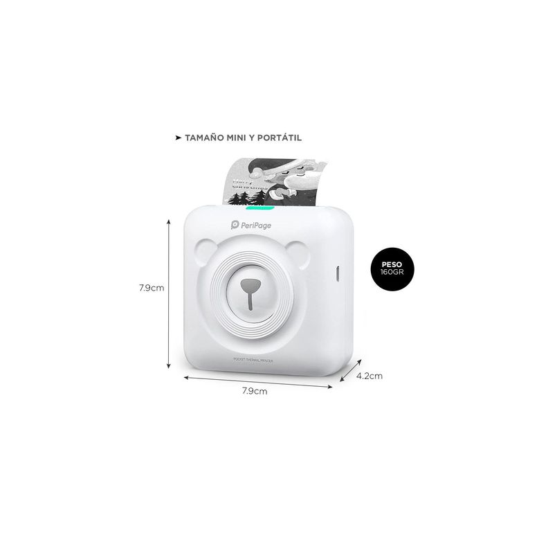 Impresora Térmica Portátil Bluetooth Peripage - Puntostore-2