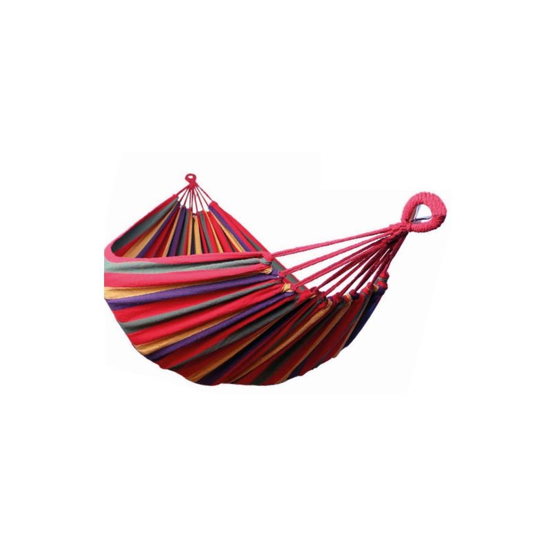 Hamaca De 180x150cms De Algodón Con Diseño Color Rojo - PuntoStore-0