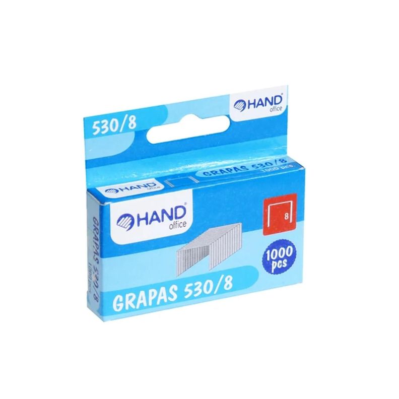 Corchete Caja 1000 Unidades 8mm Hand - PS Gris