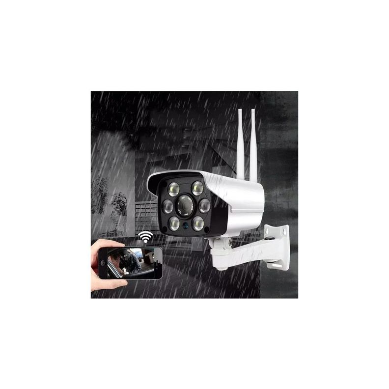Cámara De Seguridad Wifi Full Hd Impermeable Con Led Ir - Puntostore-2