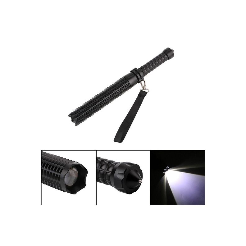 Bastón Luma Acero Defensa Extensible Con Linterna Led - Ps-2