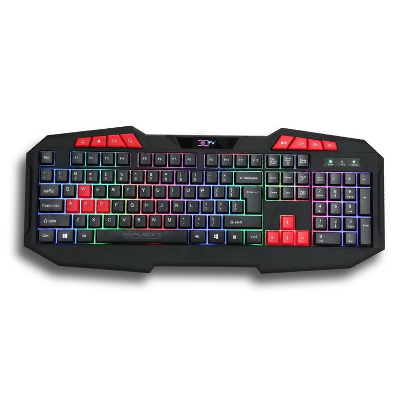 Teclado Gamer Pc Usb Iluminación Rgb Warlock 2 - Ps-0