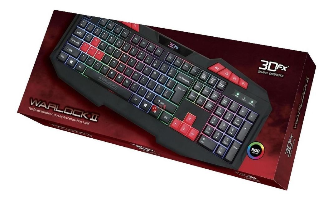 Teclado Gamer Pc Usb Iluminación Rgb Warlock 2 - Ps-2