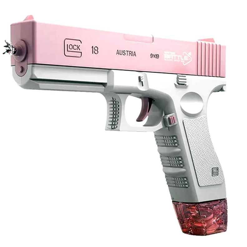 Pistola De Agua Recargable Rosado Con Lanzamiento Continuo - PS-0