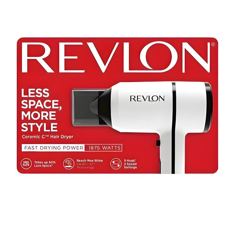 Secador Pelo Revlon Compacto 1875W Anti Frizz Cer mica PS Blanco