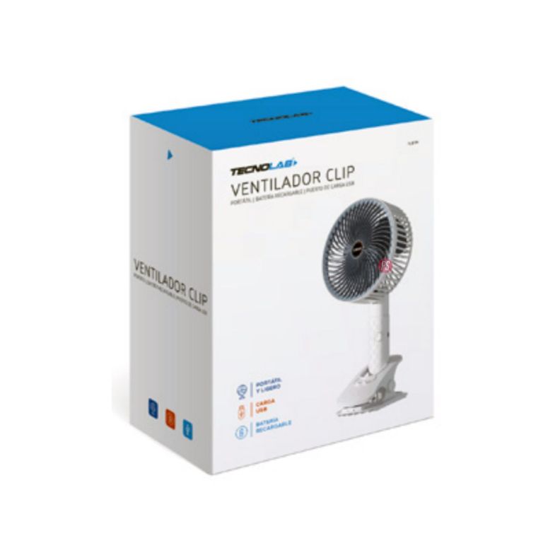 Ventilador De Escritorio Clip Recargable Multifuncional - PS-4